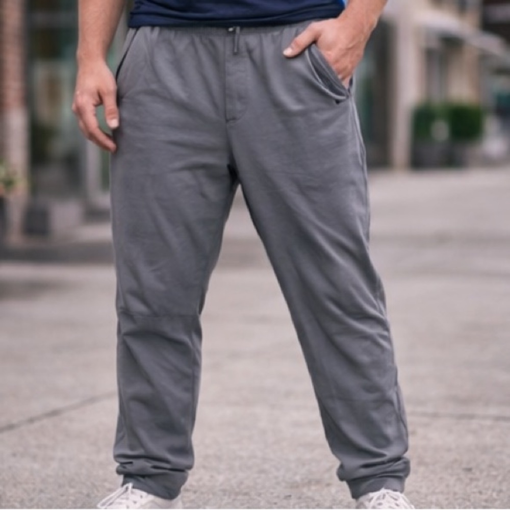 Men's Gray‎ Jogger Pants Size L Athletic Fit Lightweight